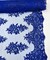 Royal Blue Sequin Embroidered Lace Fabric by the Yard, 54" Wide Floral Mesh Lace with Double Scalloped Edges